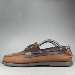 G.H. Bass Hampton Core 2 Men’s 10 M Brown Leather Loafer Moc Toe Boat Shoes EUC